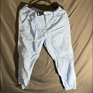 ninth hall skater pants, in black and blue in the sizes medium.